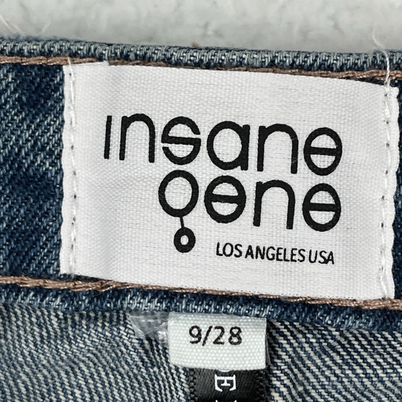 INSANE GENE Jeans Women 9/28 Relaxed High Waist Wide Leg Y2K 90's Retro Boho NWT - Picture 2 of 12